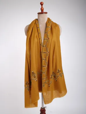 Cashmere Sozni Embroidered Indian Scarf