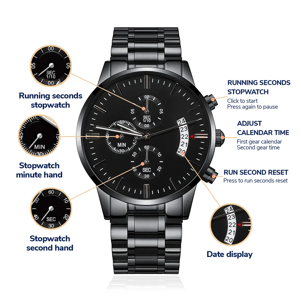 Chronograph Watch Customizable Engraved