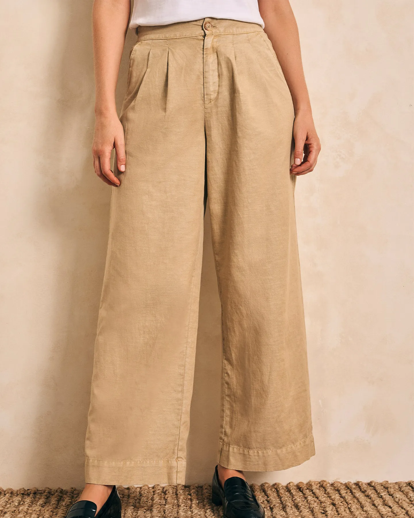 COTTON CANVAS TROUSER - SAFARI