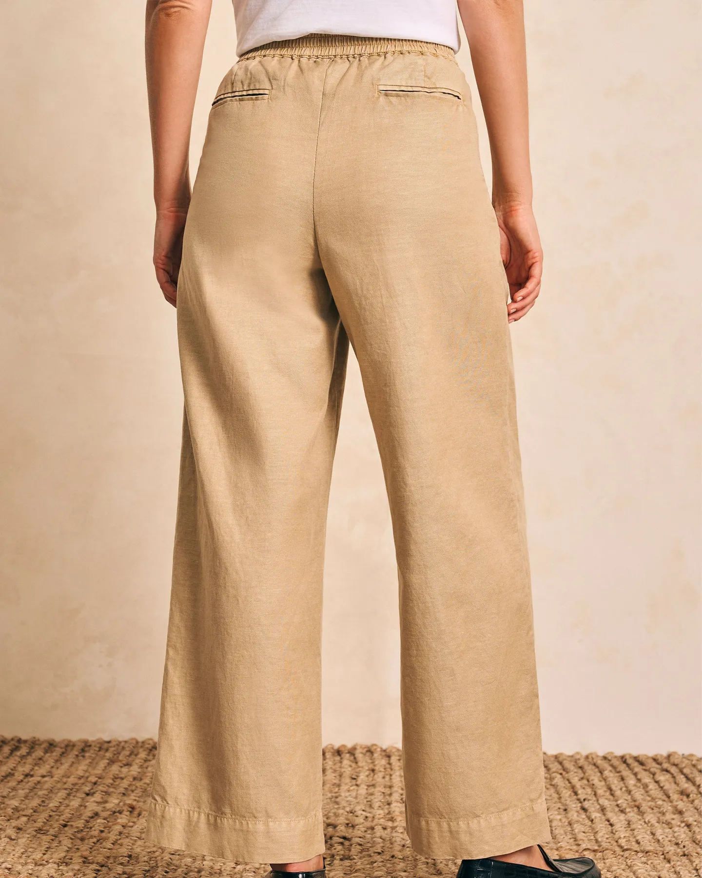 COTTON CANVAS TROUSER - SAFARI