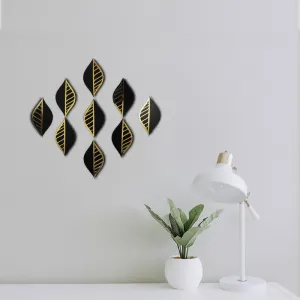 Decorcreed Golden Mirror Leaves Acrylic Wall Art Wall Mirror Stickers for Home Decoration