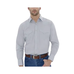 Ely & Walker Men's Grey Solid Western Snap Shirt