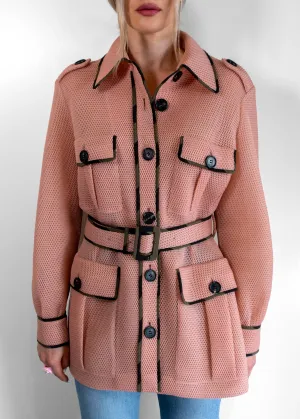 Fendi Safari Camouflage-trimmed Pink Jacket