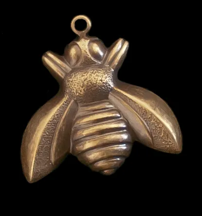 Five Bumble Bee Charms Brass Stampings for Craft Ideas