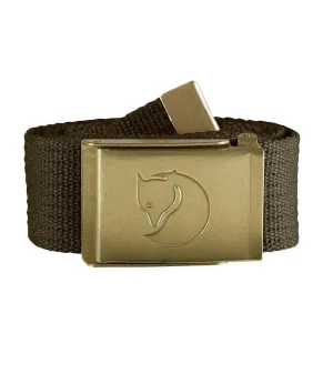 Fjallraven Canvas Brass Belt 4cm Dark Olive