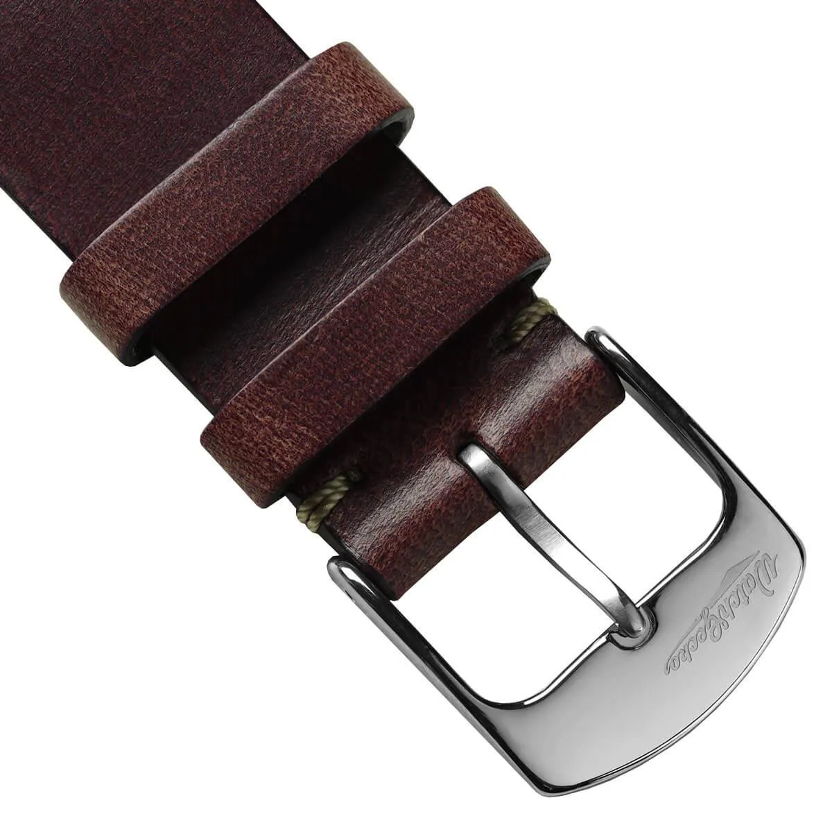 Genuine Horween Chromexcel® V-Stitch Leather Watch Strap - Red