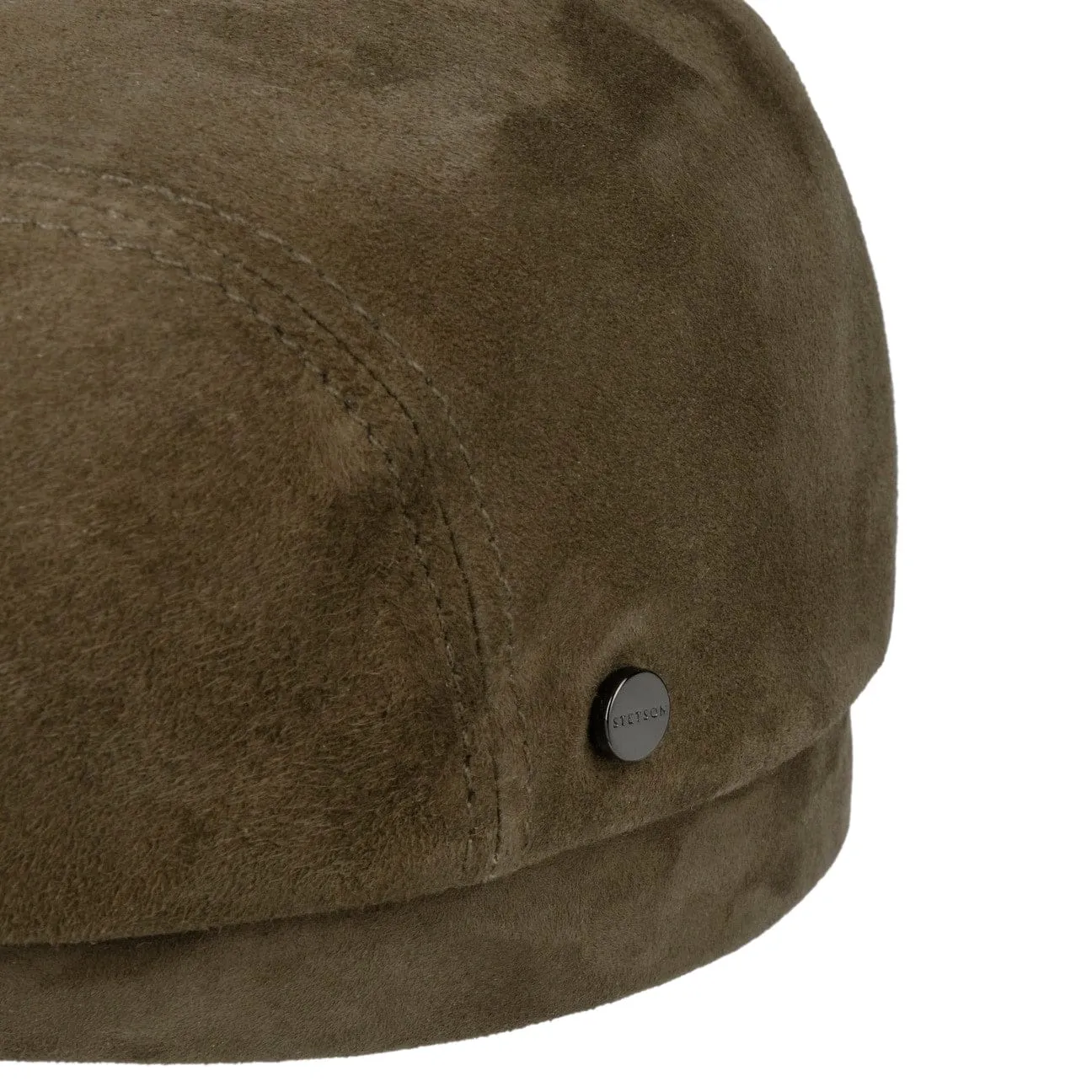 Goat Suede Flat Cap by Stetson