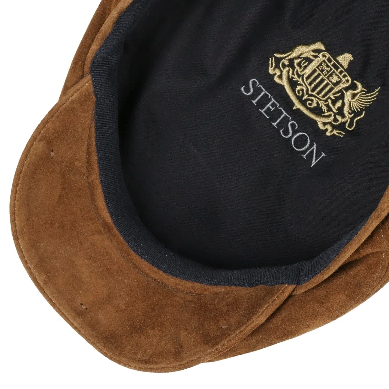 Goat Suede Flat Cap by Stetson