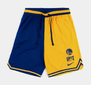 Golden State Warriors Courtside Dri-FIT NBA Mens Shorts (Yellow/Blue)