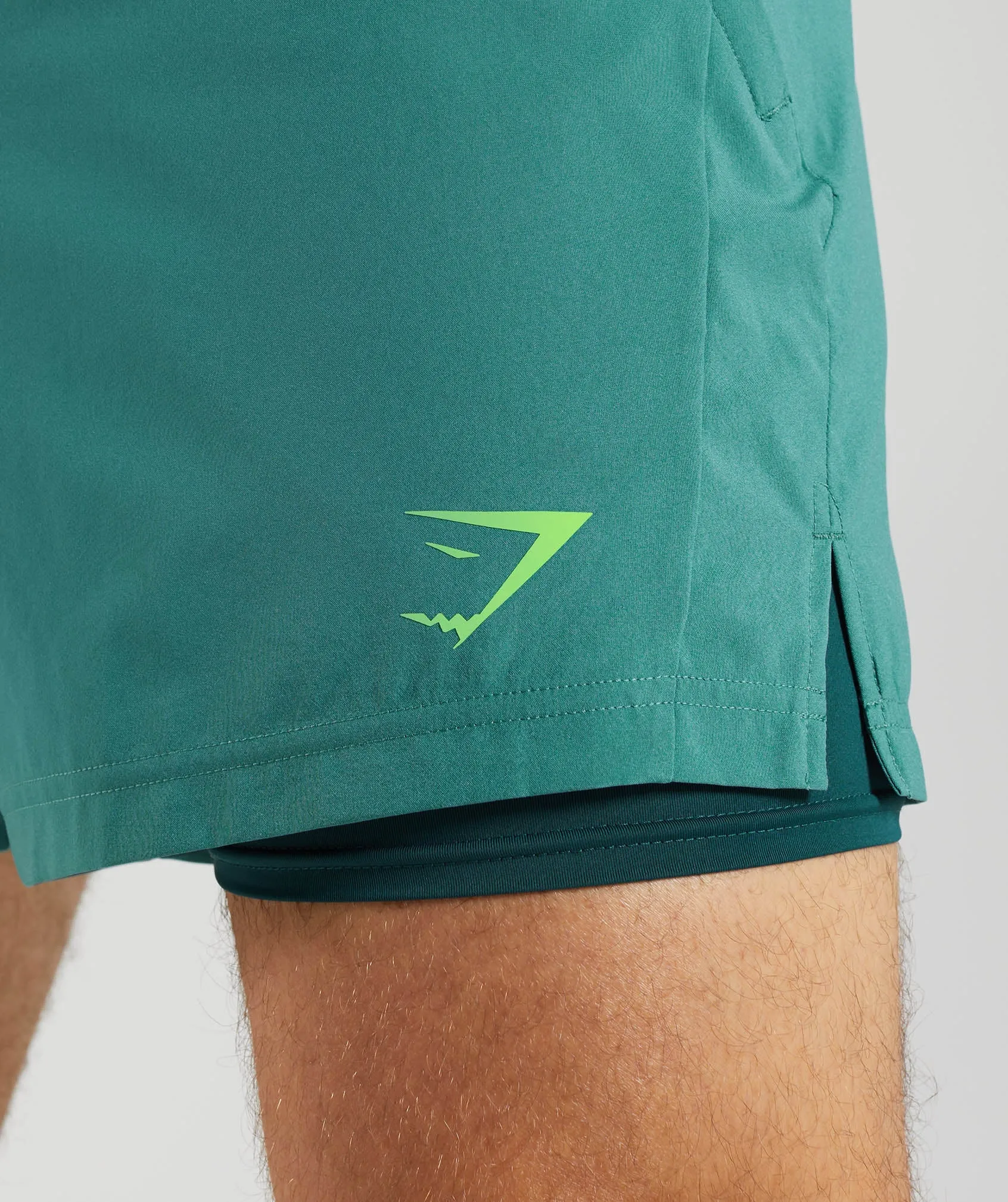 Gymshark Sport 5" 2 In 1 Shorts - Slate Blue/Winter Teal