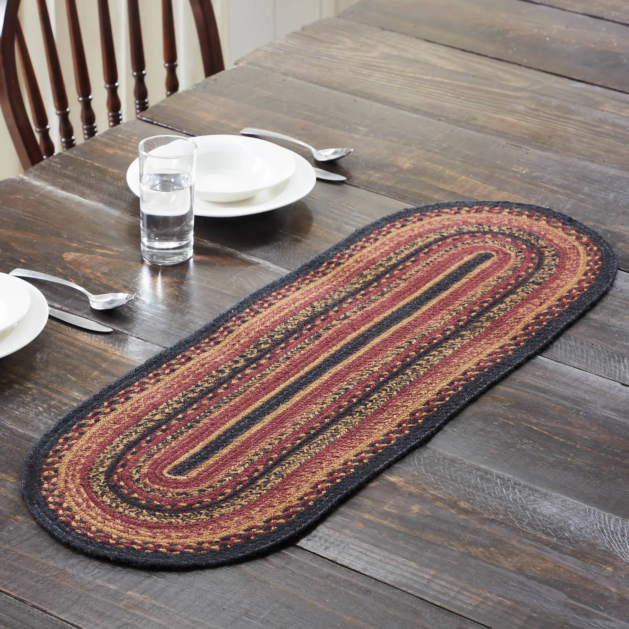 Heritage Farms Braided Oval Runner 13x36"