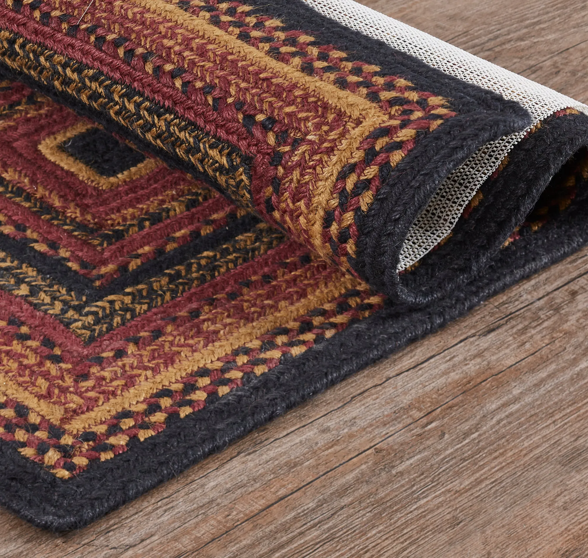 Heritage Farms Rectangle Braided Rug 36x60" - with Pad