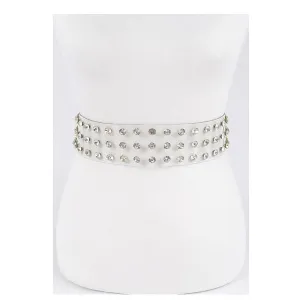 It’s All Clear Rhinestone Studded Clear Belt