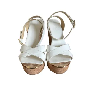 Jimmy Choo White Patent Leather Sandals