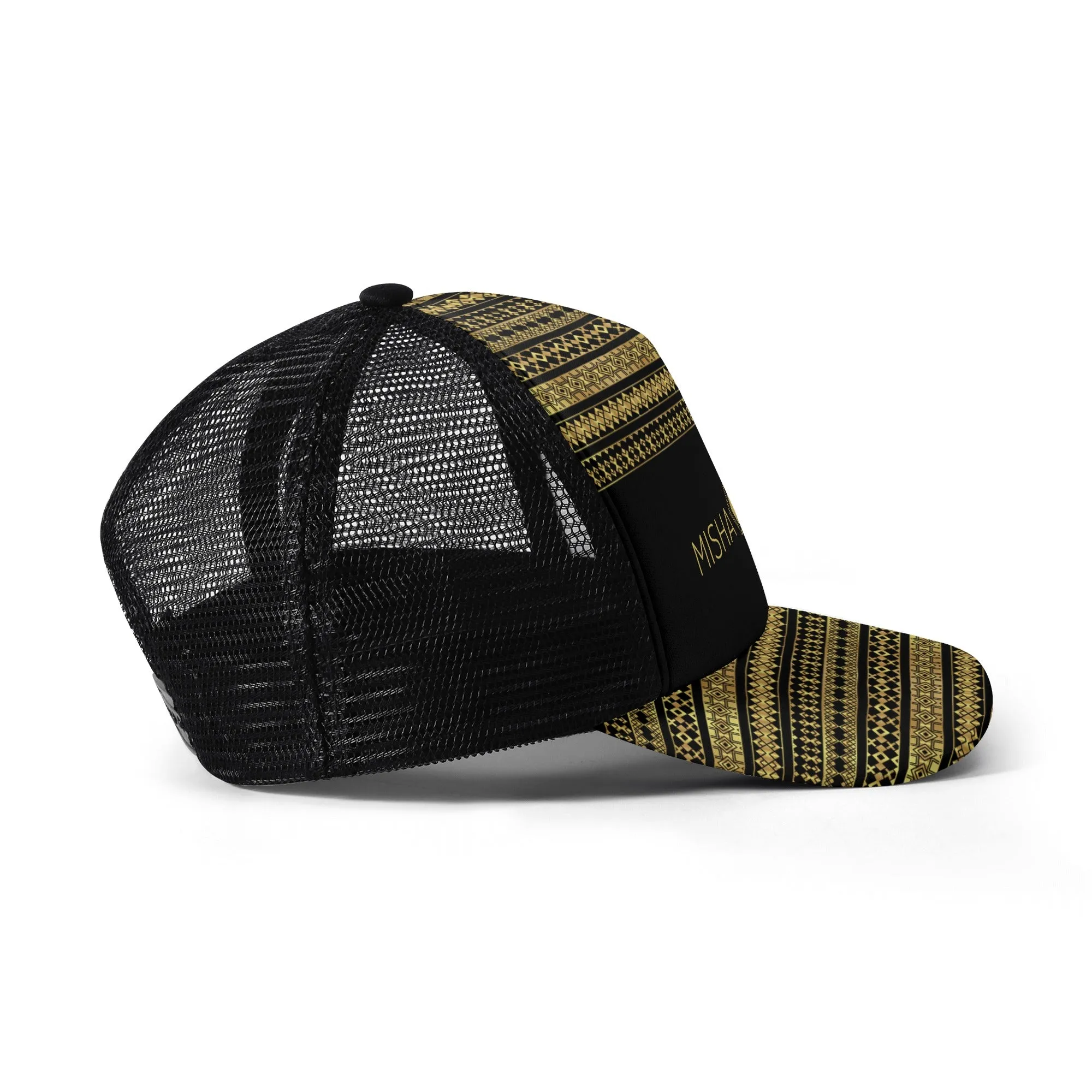 Kids Solo Palestine Pattern Mesh Trucker Hats - Black