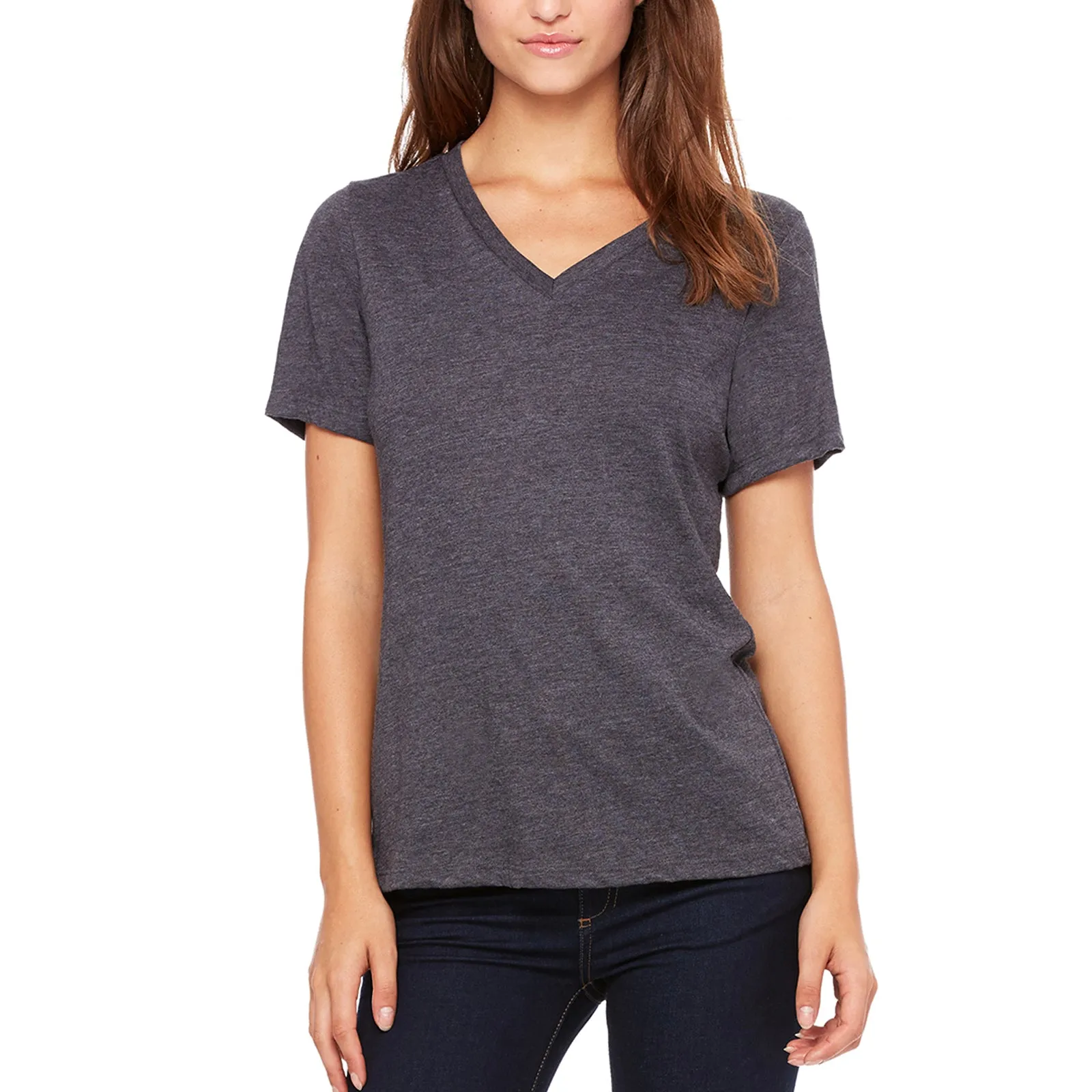 Ladies' Relaxed Jersey S/S V-Neck T-Shirt