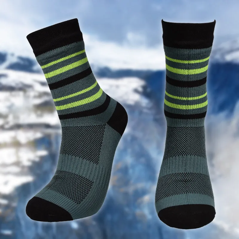 LEAKDRY Waterproof Breathable Coolmax Dri-nit Socks Black&Green