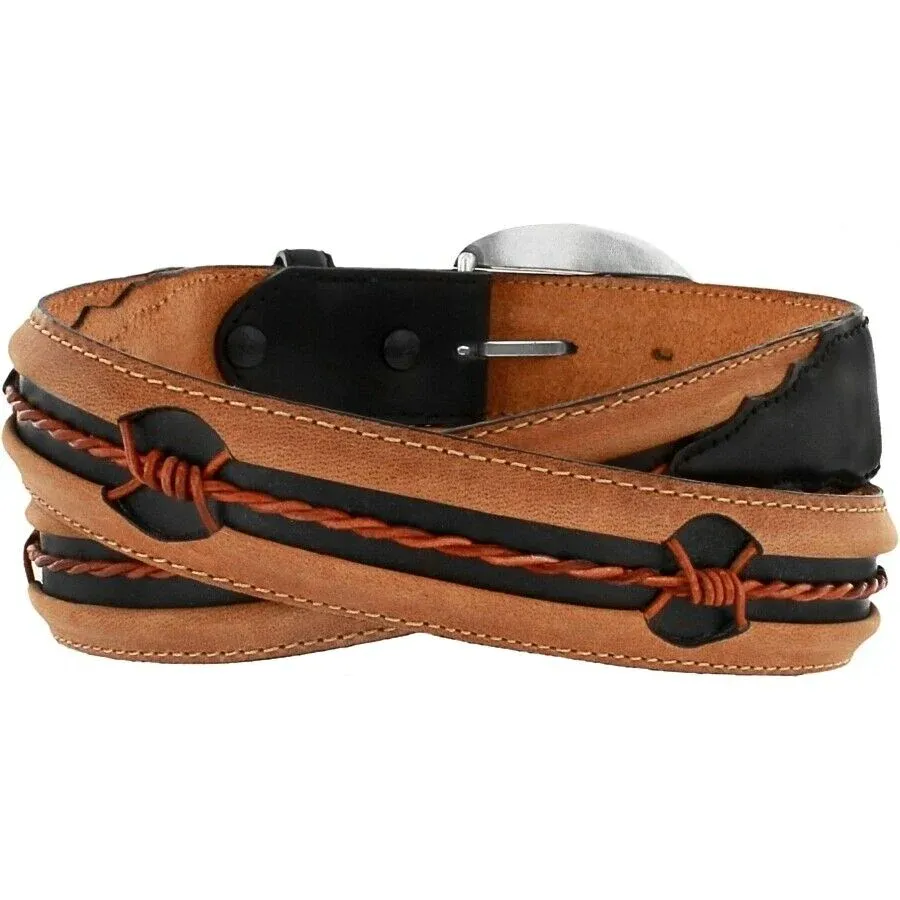 Leegin Justin Men's Aged Bark Fenced in Belt