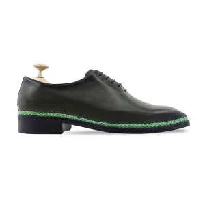 Lieksa - Men's Burnished Green Calf Leather Wholecut Shoe