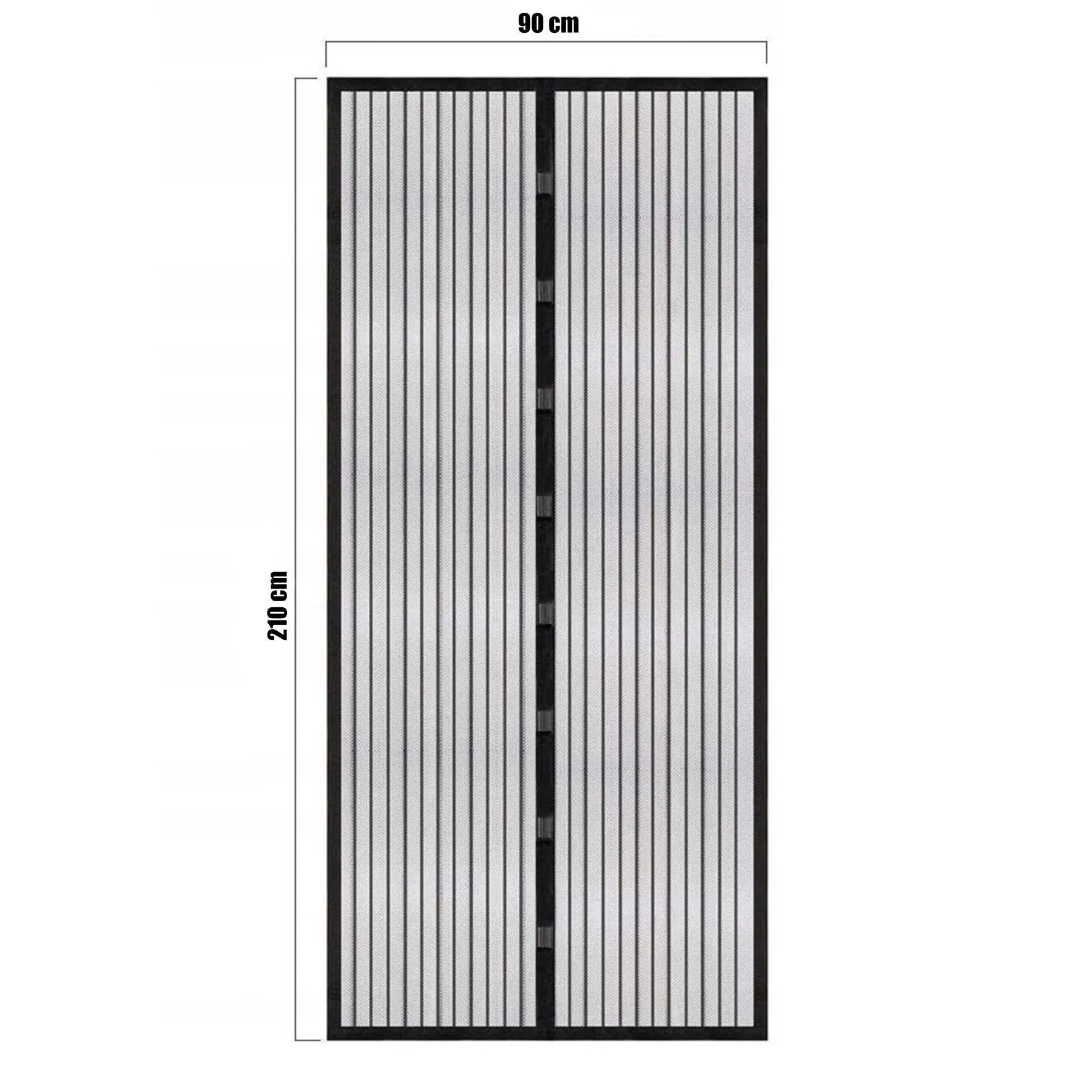 Magnetic Insect Door Screen Black