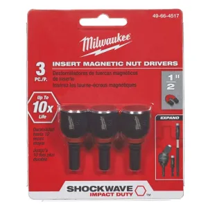 Milwaukee 49-66-4517 SHOCKWAVE 1/2" Insert Nutdriver (3PK)