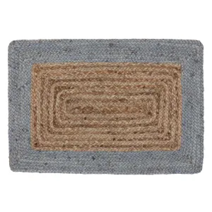 Nandi Doormat [Natural/Light grey blue]