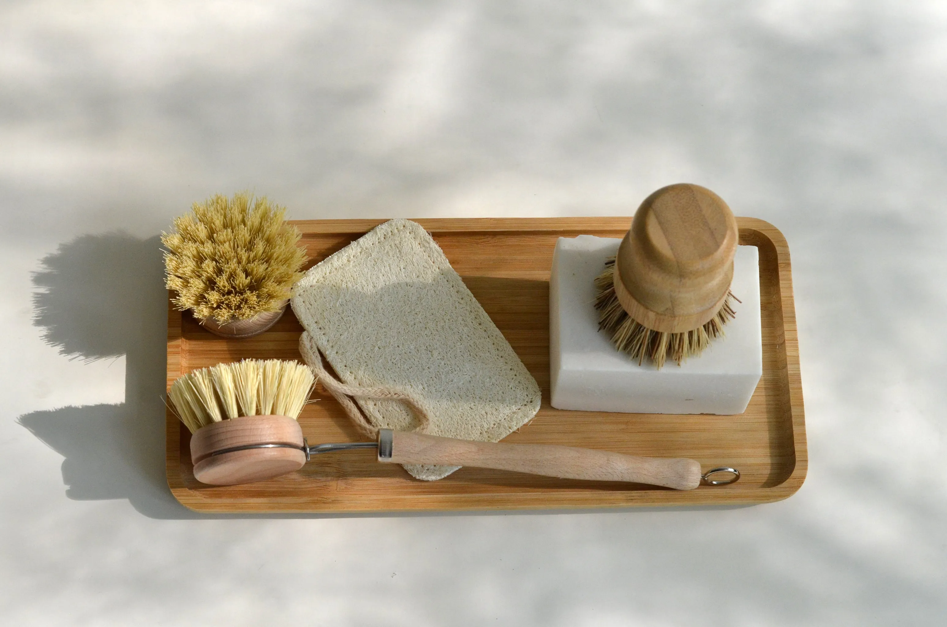 Natural Wood Dish Brush with handle