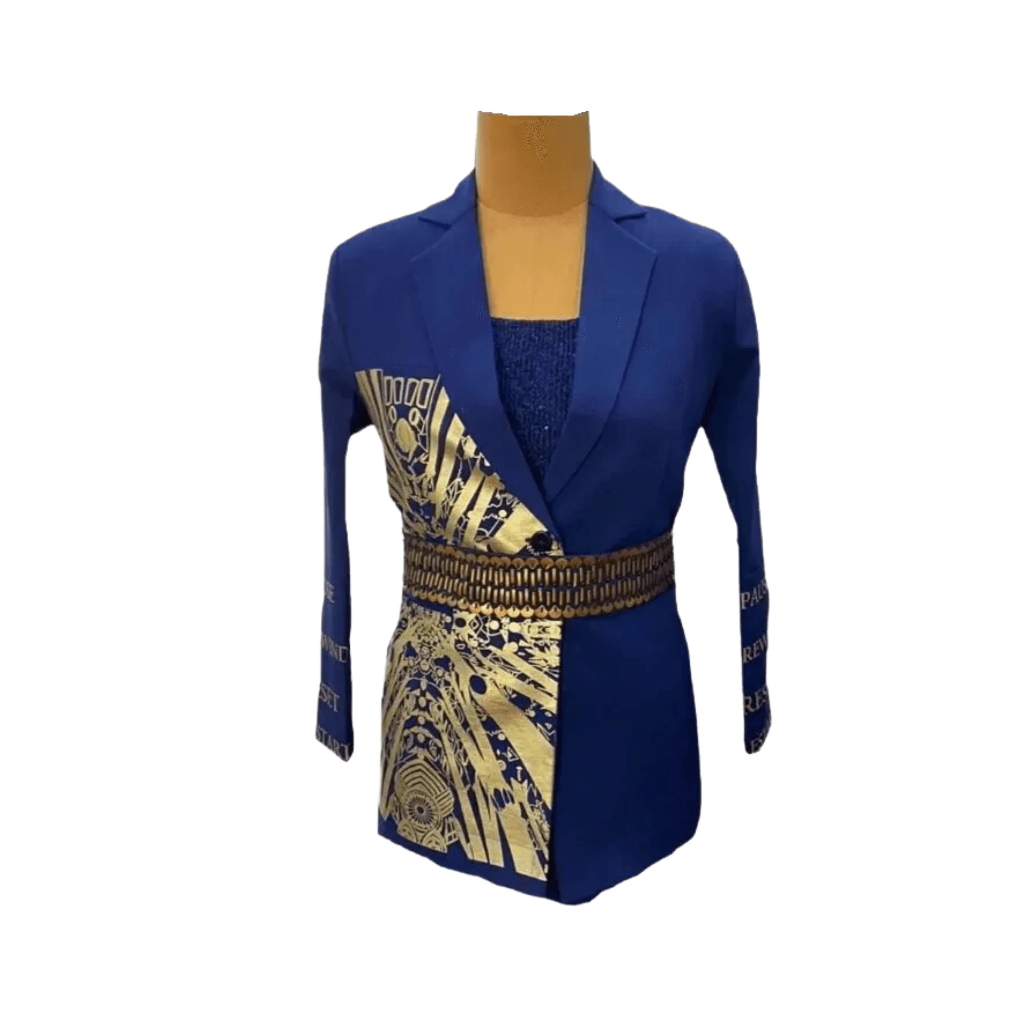 Navy Blue Sagrada Blazer with Belt