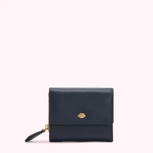 NAVY LEATHER JODIE WALLET