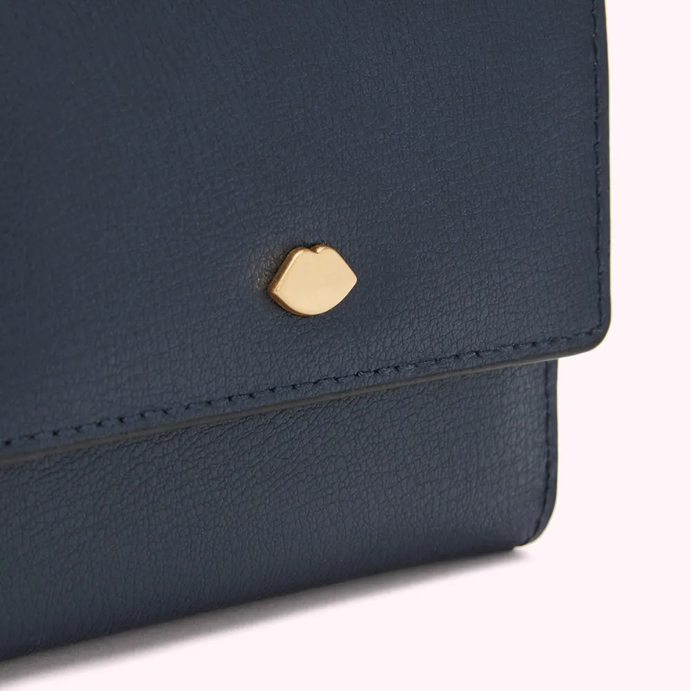 NAVY LEATHER JODIE WALLET