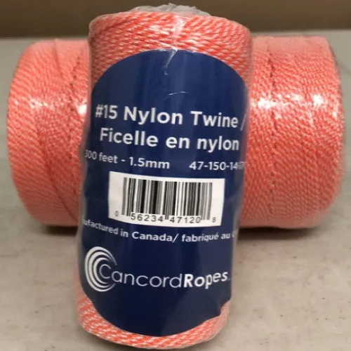 Nylon Twine - Orange and White