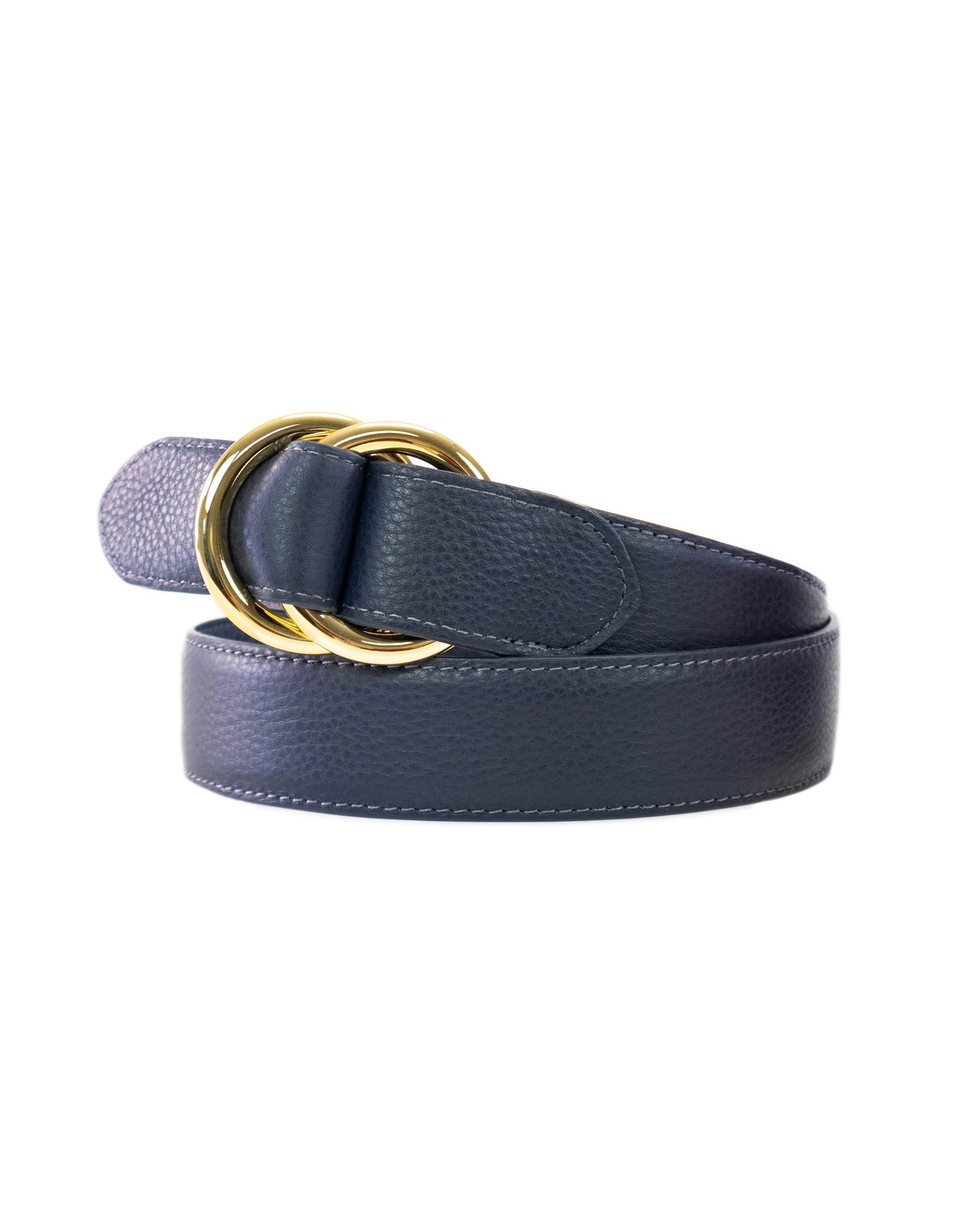 O-Ring Buckle Belt - Navy