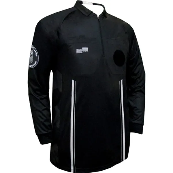 Official Sports Men's Long Sleeve Referee Jersey 9073 USSF Pro (Black)