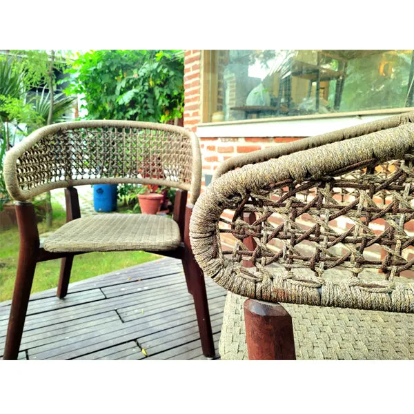 Outdoor Furniture Braided & Rope Coffee Set - Moonlight-Next - Ready Stock Sale