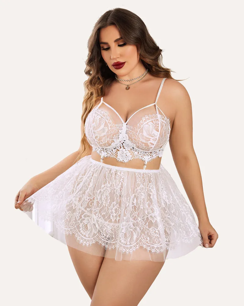 Plus Size Lingerie Babydoll Lace Nighty