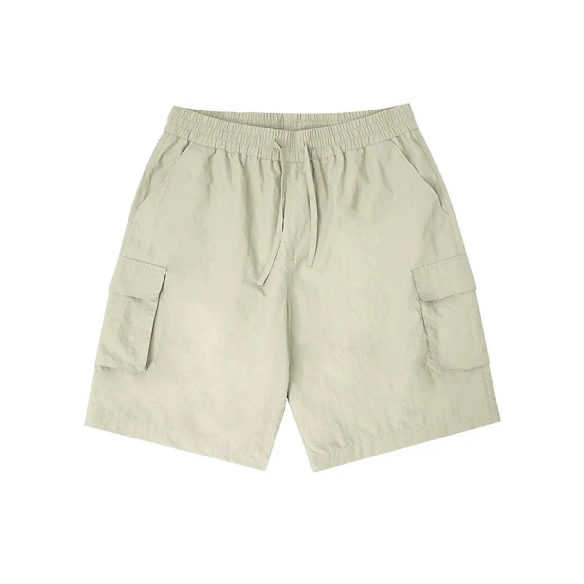 Retro Lightweight Woven Green Cargo Shorts