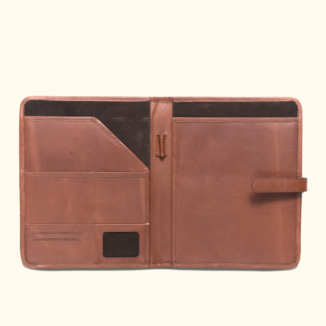 Roosevelt Leather Travel Padfolio | Amber Brown