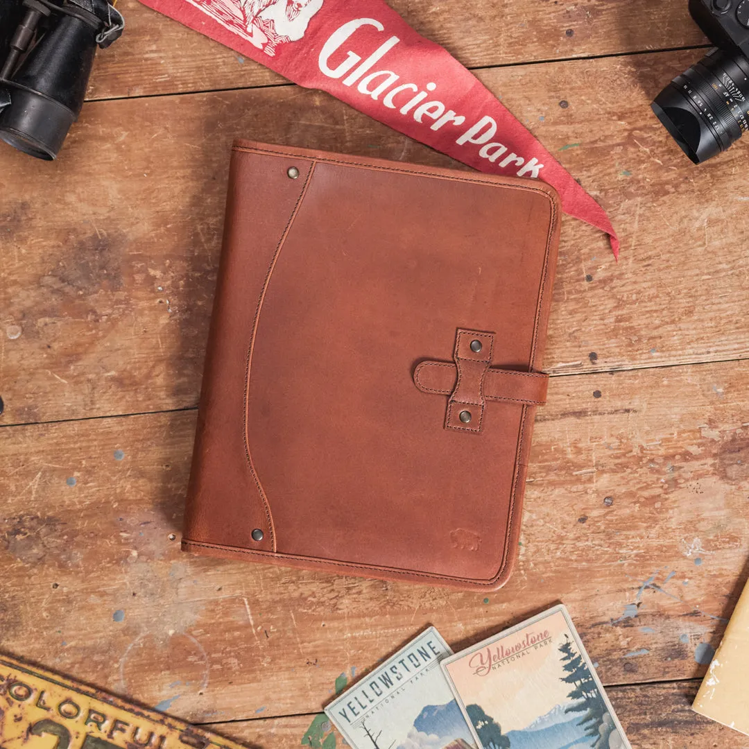 Roosevelt Leather Travel Padfolio | Amber Brown