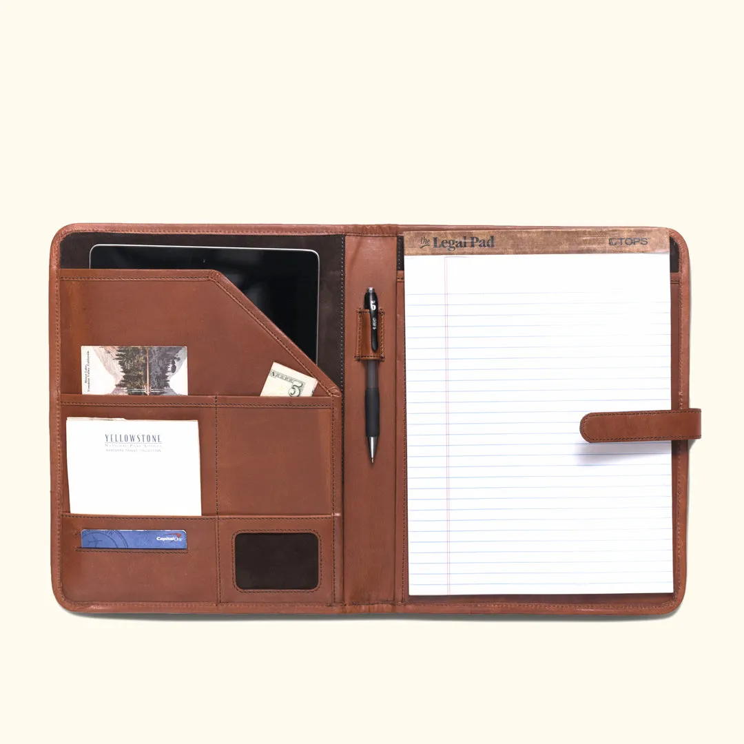 Roosevelt Leather Travel Padfolio | Amber Brown