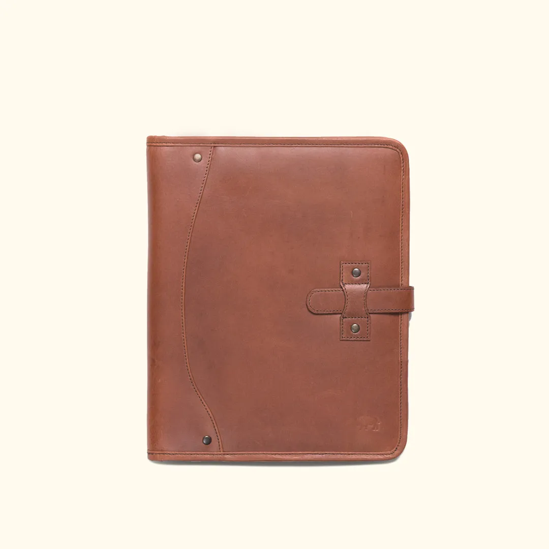 Roosevelt Leather Travel Padfolio | Amber Brown