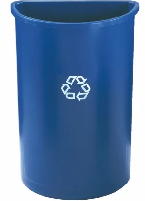 RUBBERMAID HALF RD RECYCLING CONTAINER BLUE