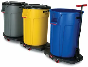 RUBBERMAID TRAINABLE BRUTE DOLLY BLACK 3pack