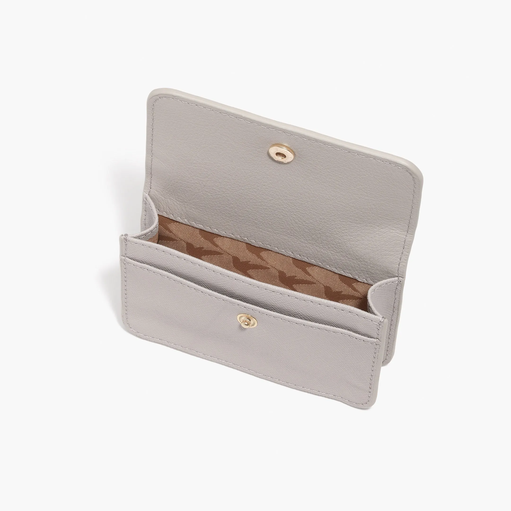 Sherborn Compact Wallet - Saffiano Leather - Light Grey