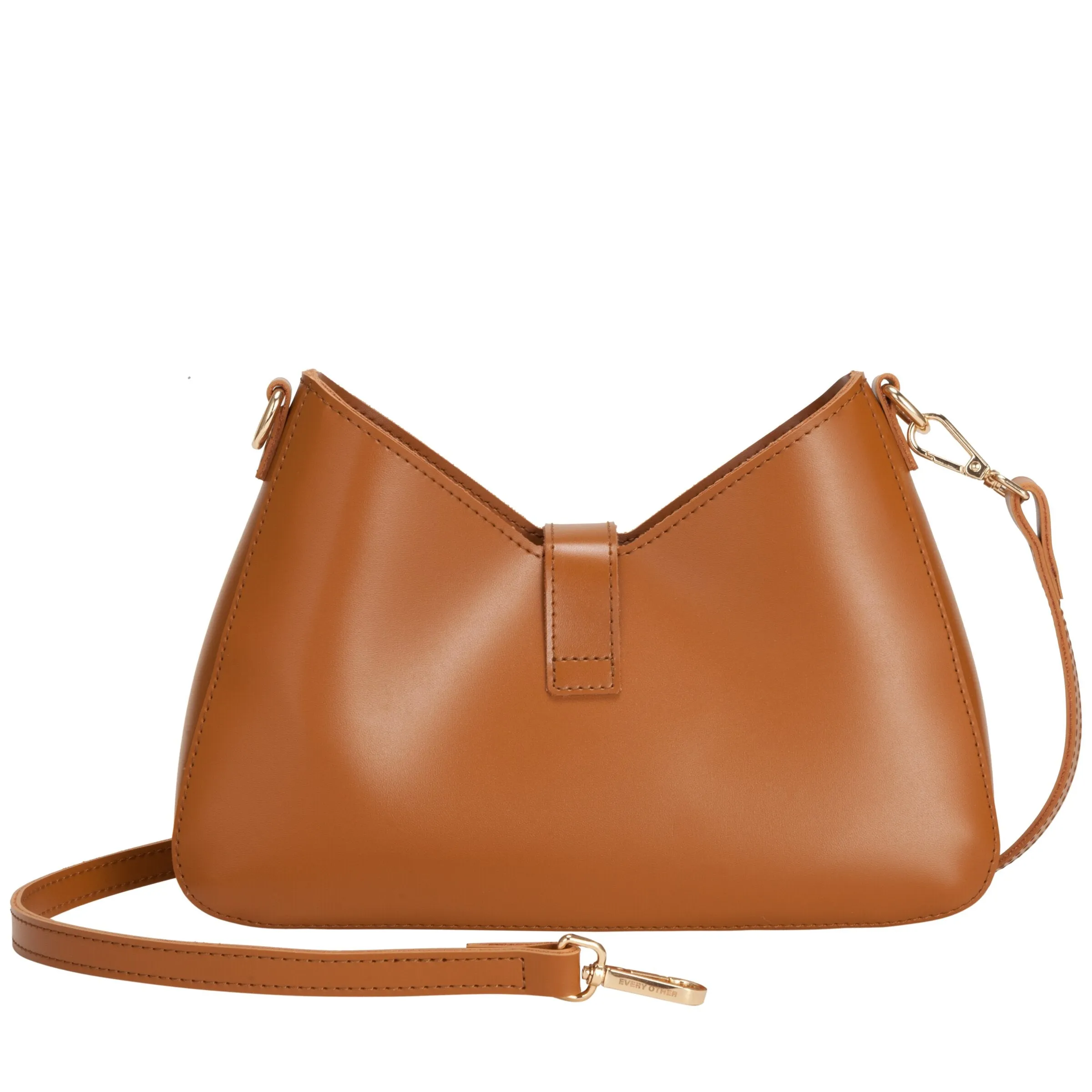 Shoulder Bag With Fastening Detail In Tan