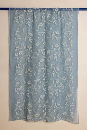 Sky Blue Embroidered Dupatta