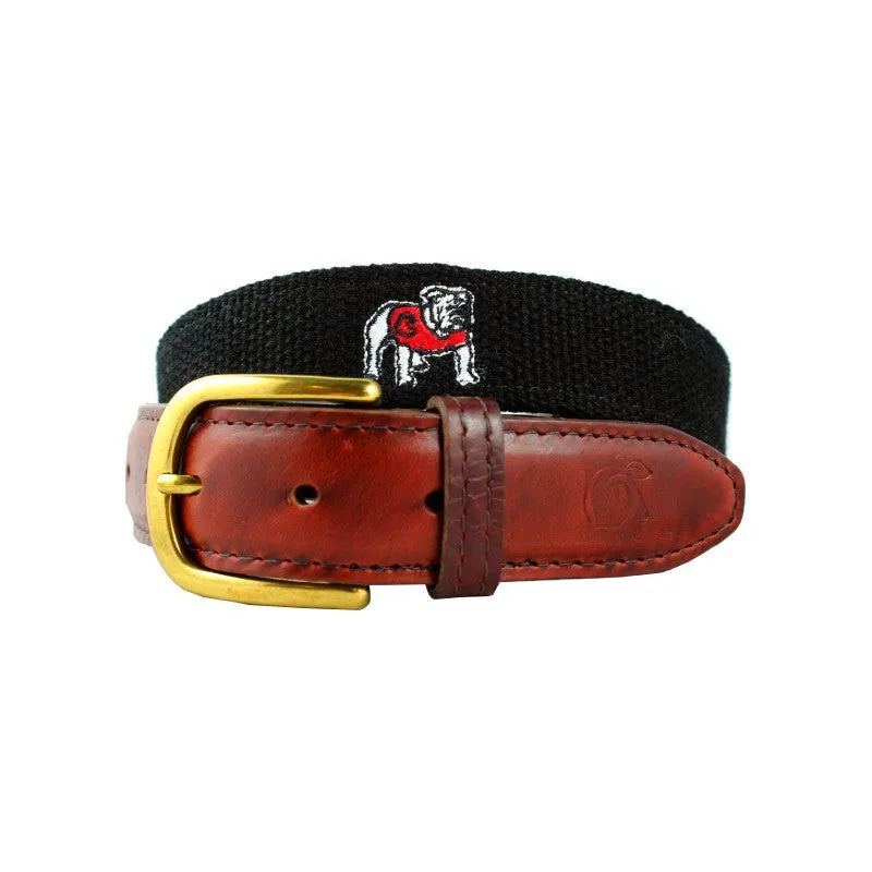 Standing Dawg UGA Embroidered Belt