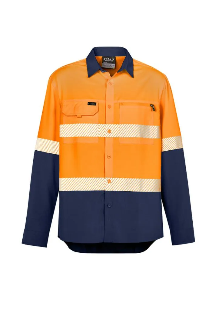 Syzmik ZW470 Mens HiVis Outdoor Segmented Tape L/S