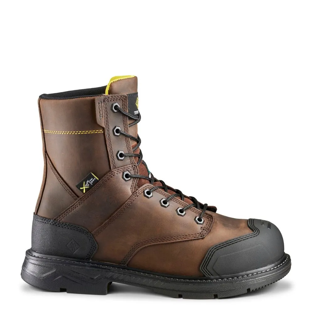 Terra Patton Unisex 8" Aluminum Toe Internal MET Guard Work Safety CSA Boot 839KDB - Brown