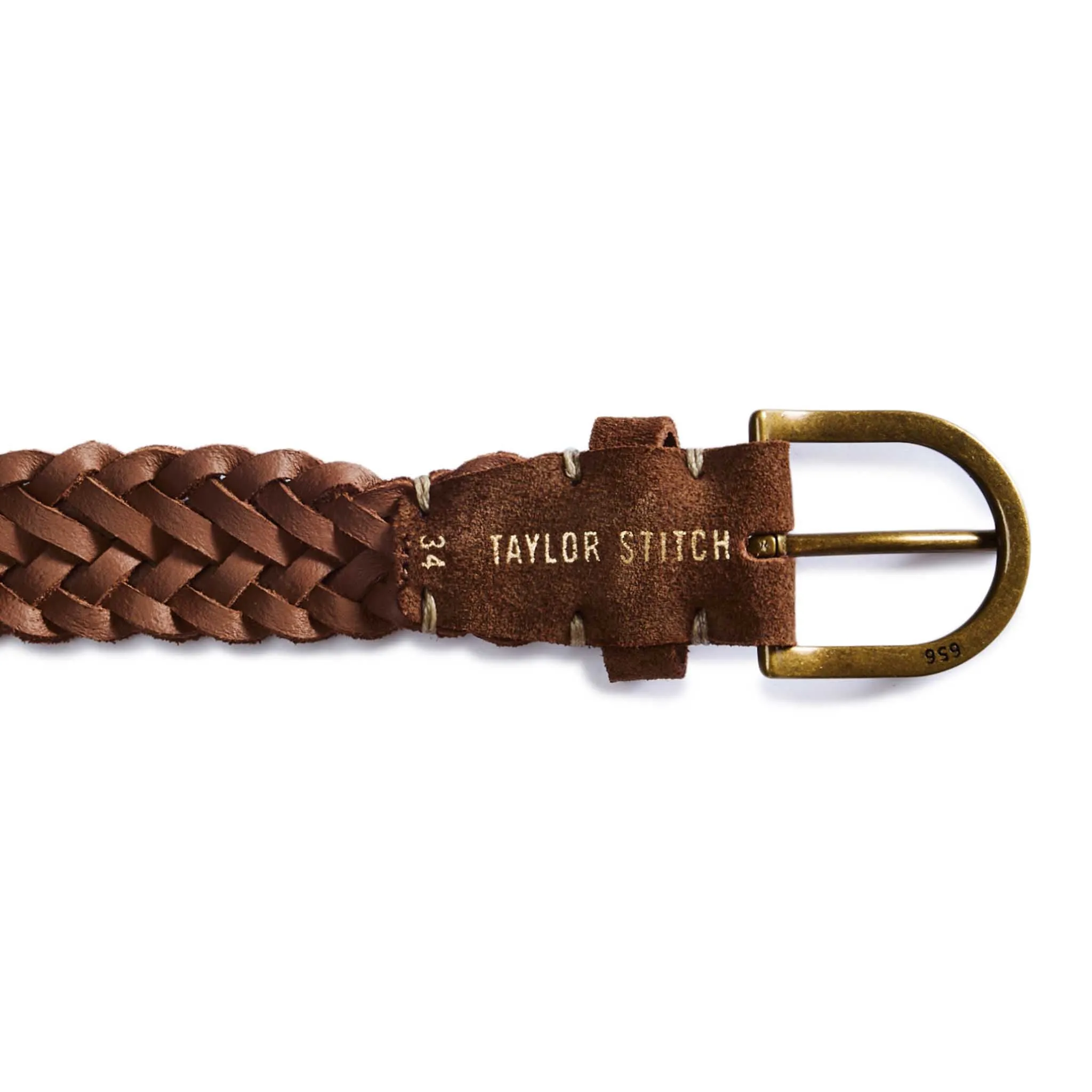 The Braided Belt in Tan Suede