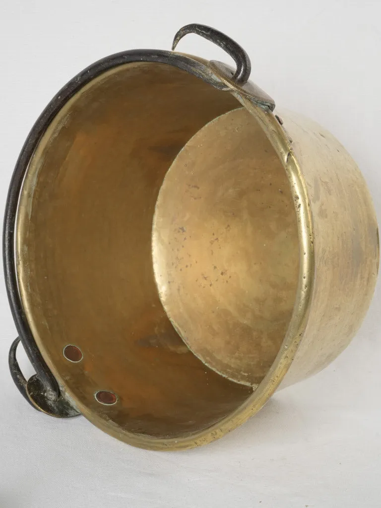 Very large 19th-century French brass cauldron